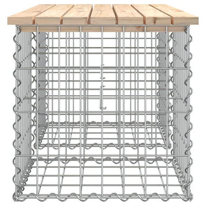 Banco de jardim c/ design gabião 103x44x42 cm pinho maciço