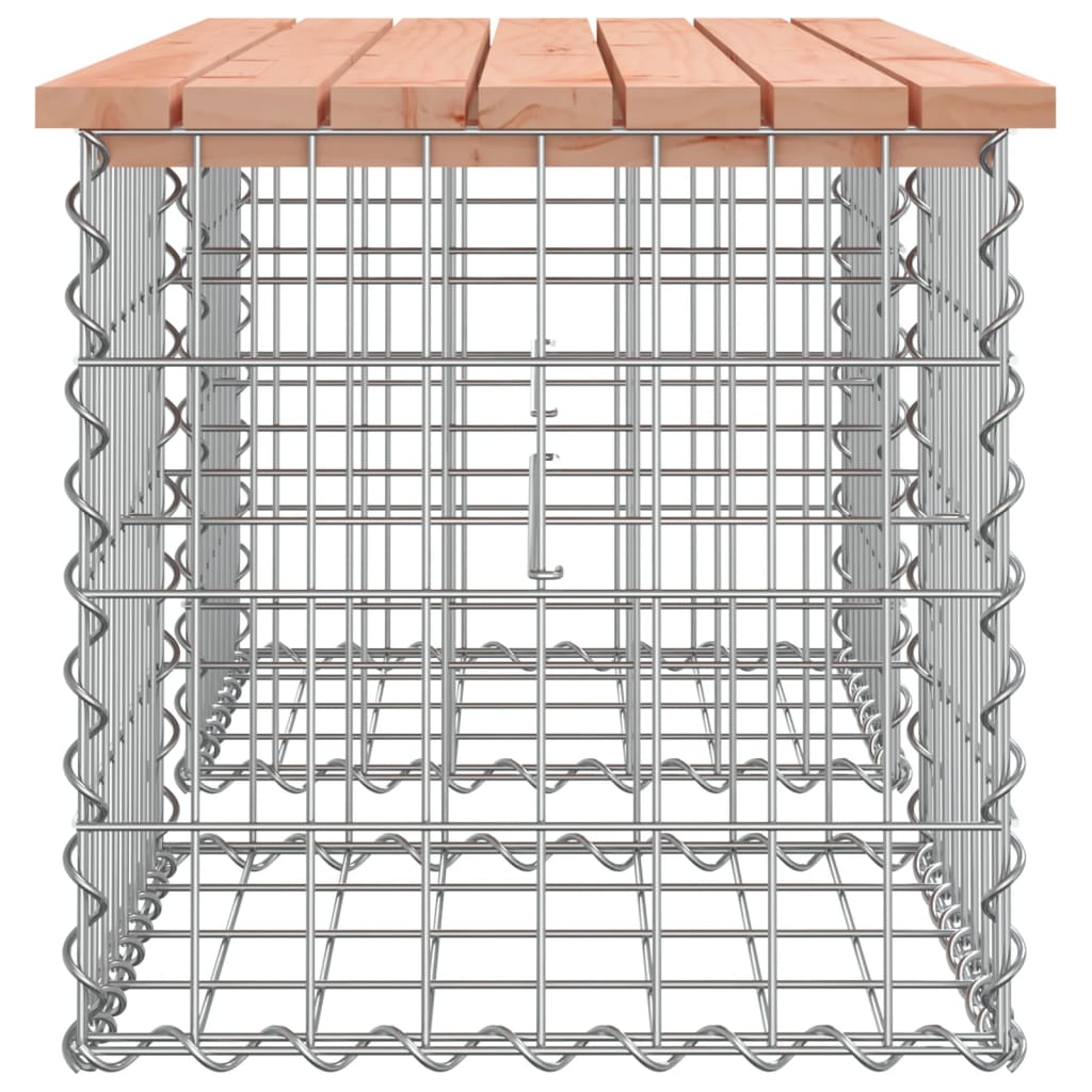 Banco jardim design gabião 103x44x42 cm madeira douglas maciça