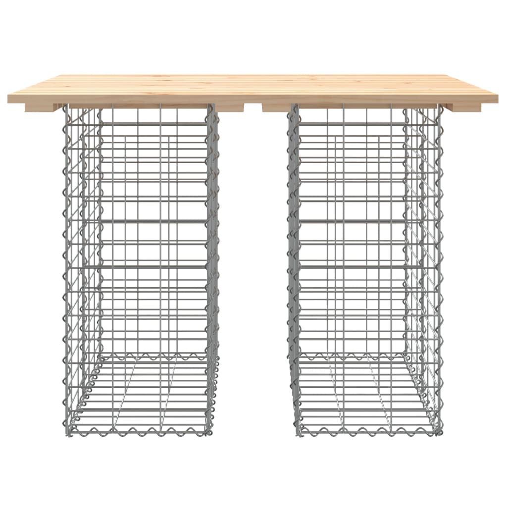 Banco de jardim c/ design gabião 100x70x72 cm pinho maciço