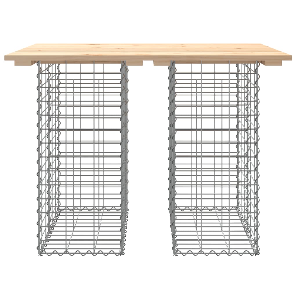 Banco de jardim c/ design gabião 100x70x72 cm pinho maciço