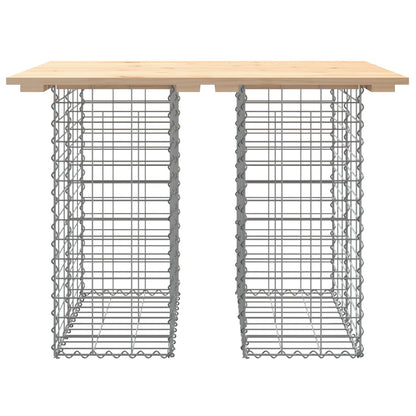 Banco de jardim c/ design gabião 100x70x72 cm pinho maciço