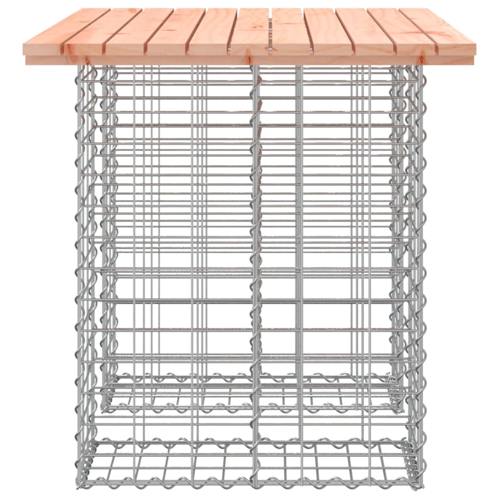 Banco jardim design gabião 100x70x72 cm madeira douglas maciça