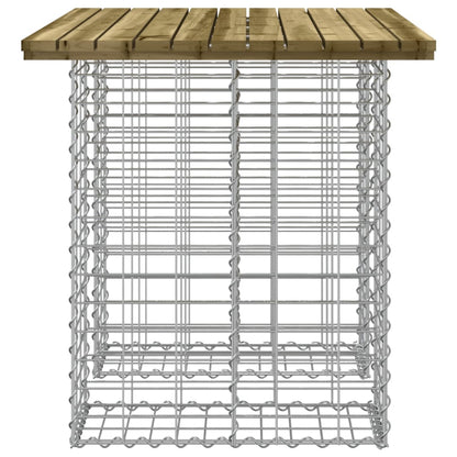 Banco de jardim c/ design gabião 100x70x72 cm pinho impregnado