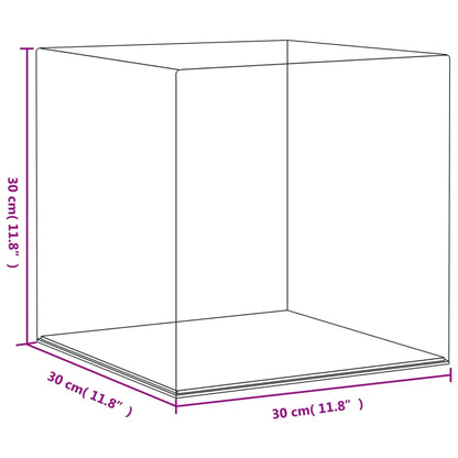 Caixa de exposição 30x30x30 cm acrílico transparente