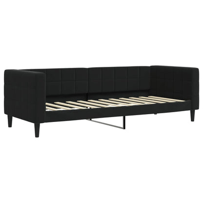 Sofá-cama com colchão 80x200 cm veludo preto