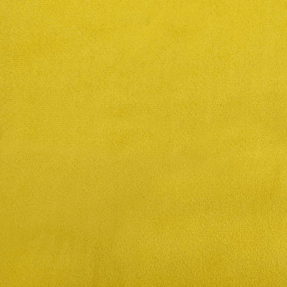 Sofá-cama com gavetão e colchões 90x200 cm veludo amarelo