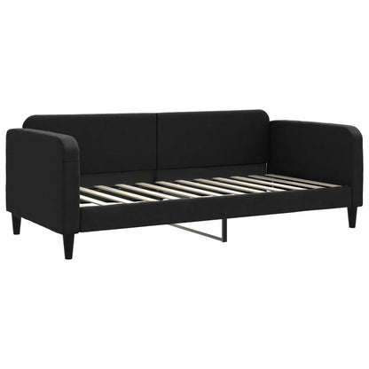 Sofá-cama com colchão 90x200 cm tecido preto