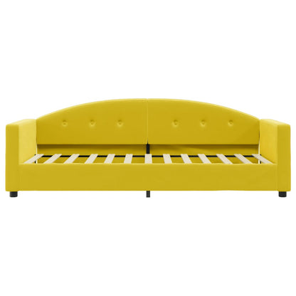 Sofá-cama com colchão 80x200 cm veludo amarelo