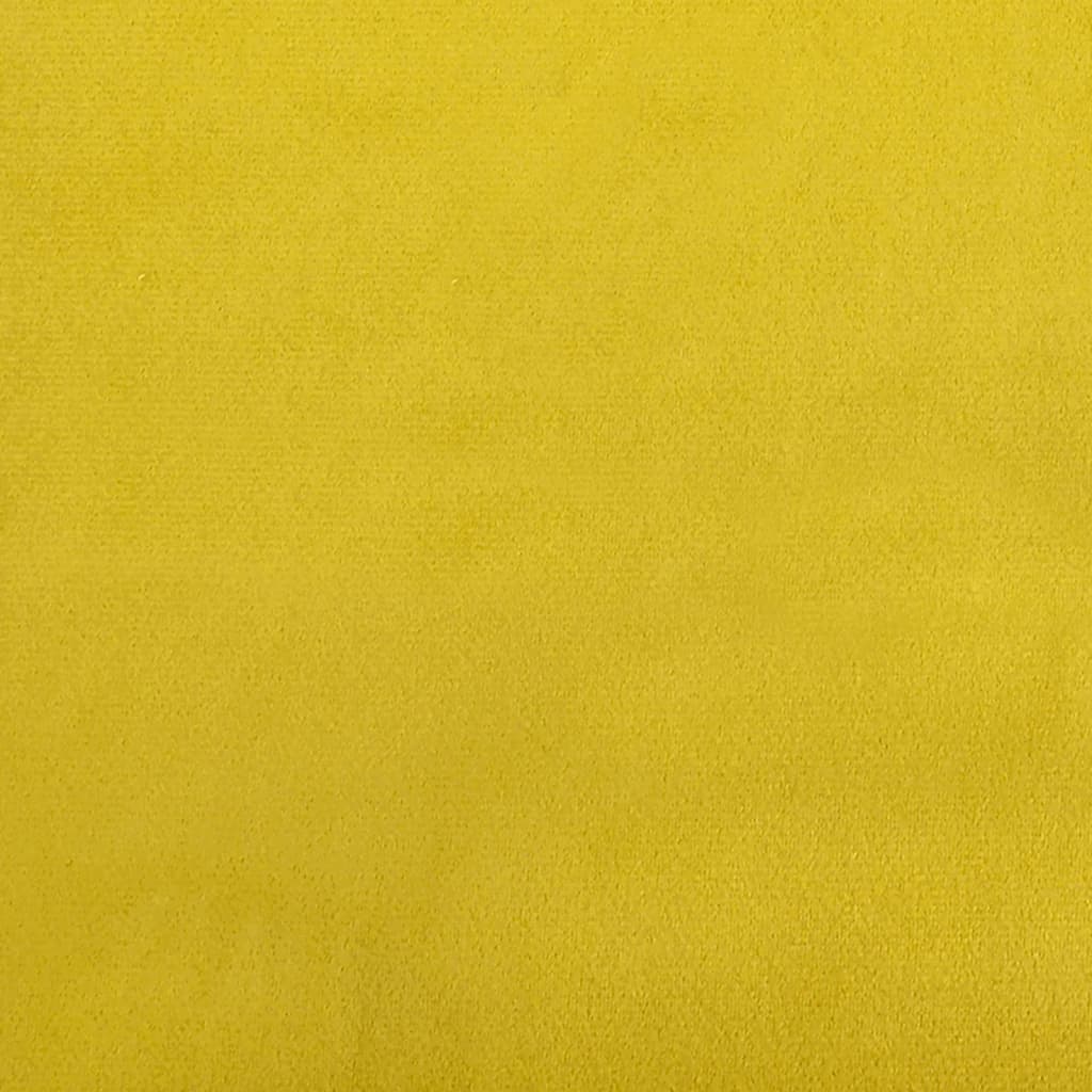 Sofá-cama com gavetão 90x200 cm veludo amarelo