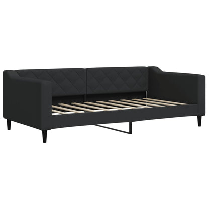 Sofá-cama com gavetão 90x190 cm tecido preto