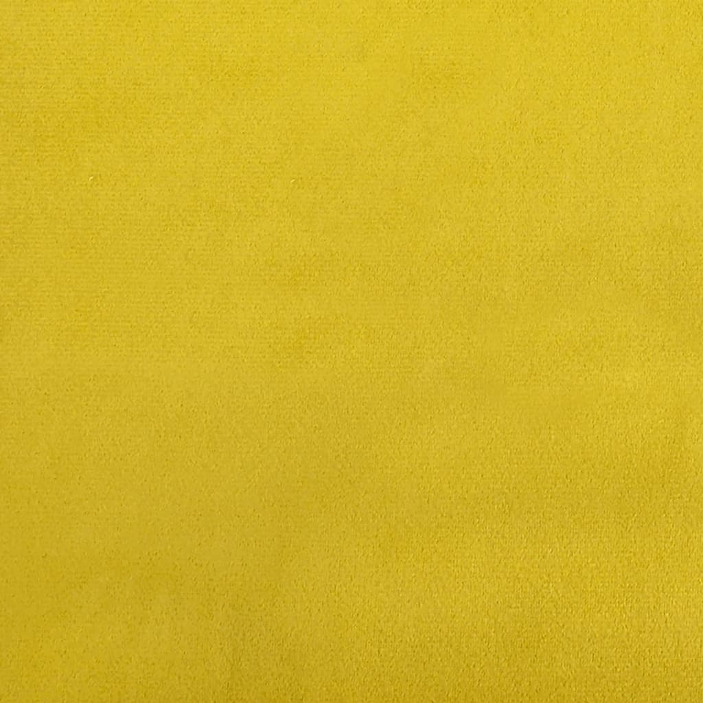 Sofá-cama com gavetão 90x200 cm veludo amarelo