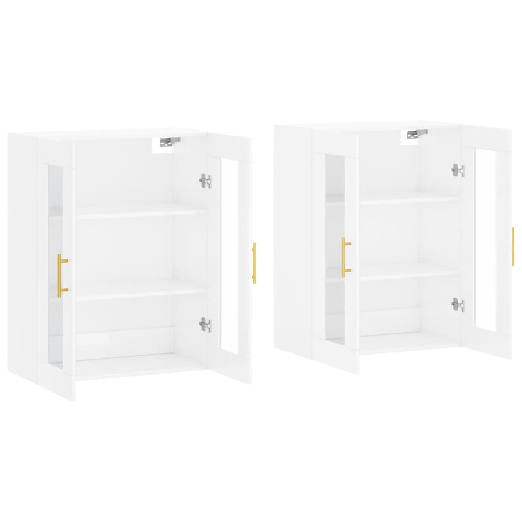 Aparador Vitrine Liva com Puxadores Dourado de 140 cm - Branco Brilhante - Design Moderno