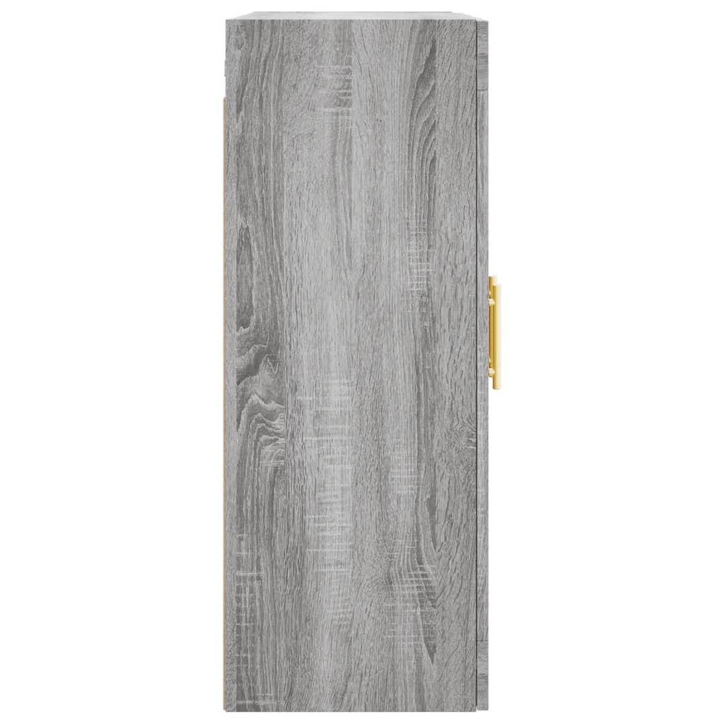 Aparador Vitrine Liva com Puxadores Dourado de 140 cm - Cinzento - Design Moderno