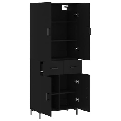 Armário Alto Carol de 180 cm - Preto - Design Moderno