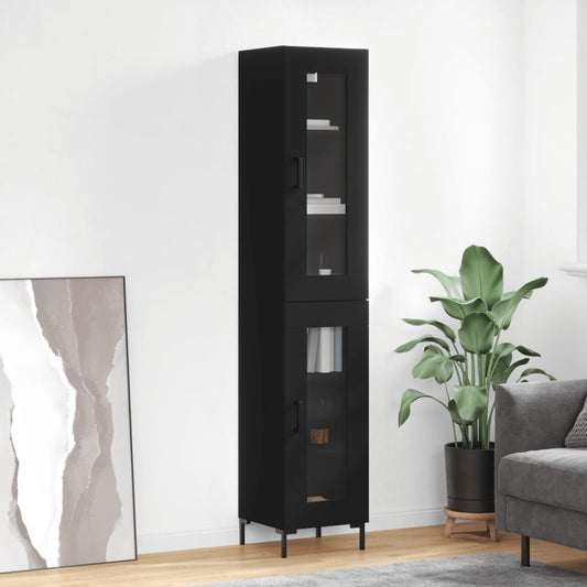 Vitrine Brenna de 180 cm - Preto - Design Nórdico