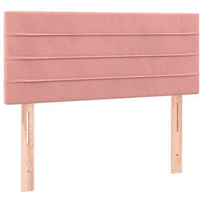 Cama boxspring com colchão 120x200 cm veludo rosa