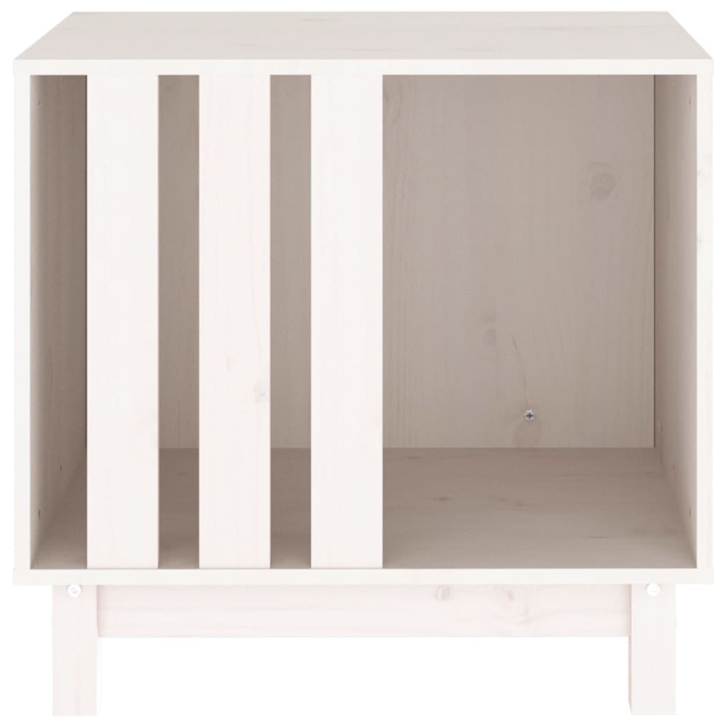 Casota para cães 60x45x57 cm madeira de pinho maciça branco