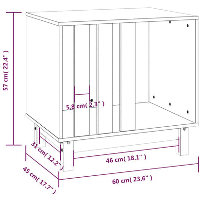 Casota para cães 60x45x57 cm pinho maciço castanho mel