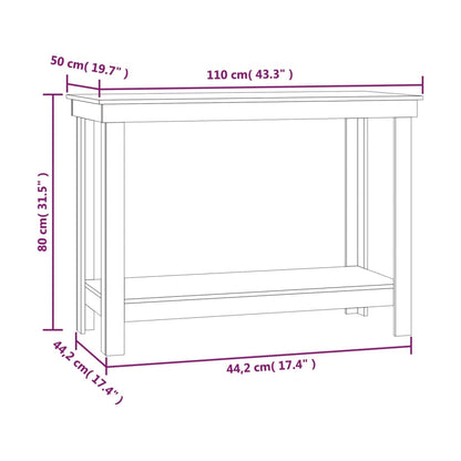 Banco de trabalho 110x50x80 cm pinho maciço branco