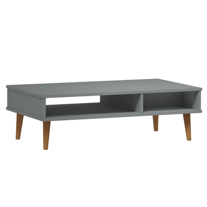 Mesa de Centro Eva em Madeira de Pinho - Cinzento - Design Escandinavo