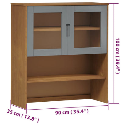 Armário alto MOLDE 90x35x100 cm pinho maciço castanho