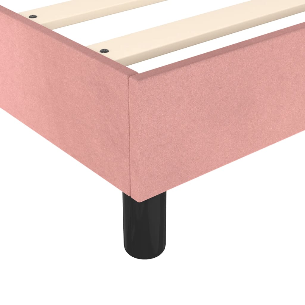 Cama boxspring com colchão 120x200 cm veludo rosa