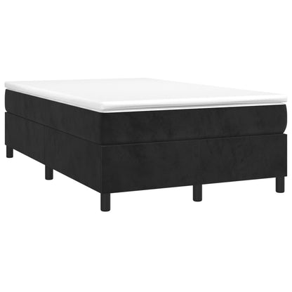 Cama boxspring com colchão 120x200 cm veludo preto