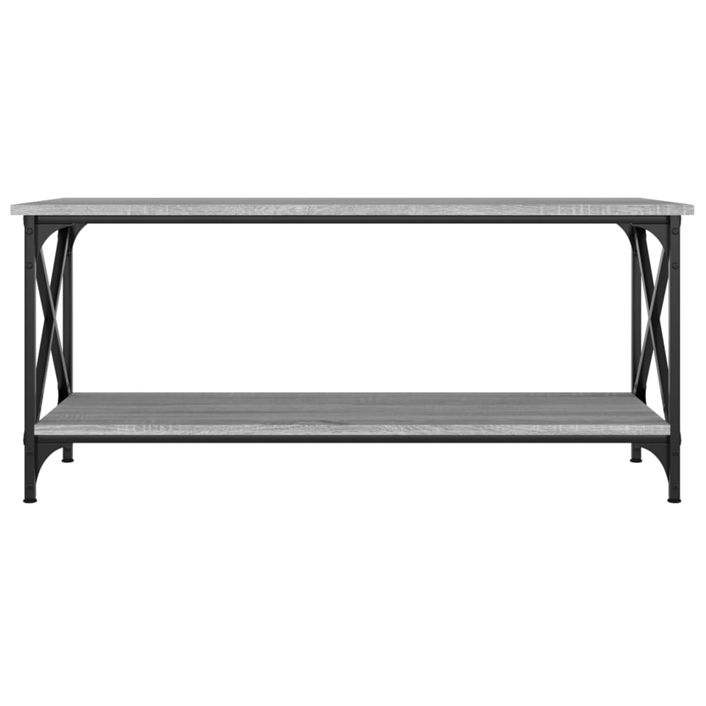 Mesa de centro 100x45x45cm derivados madeira/ferro cinza sonoma