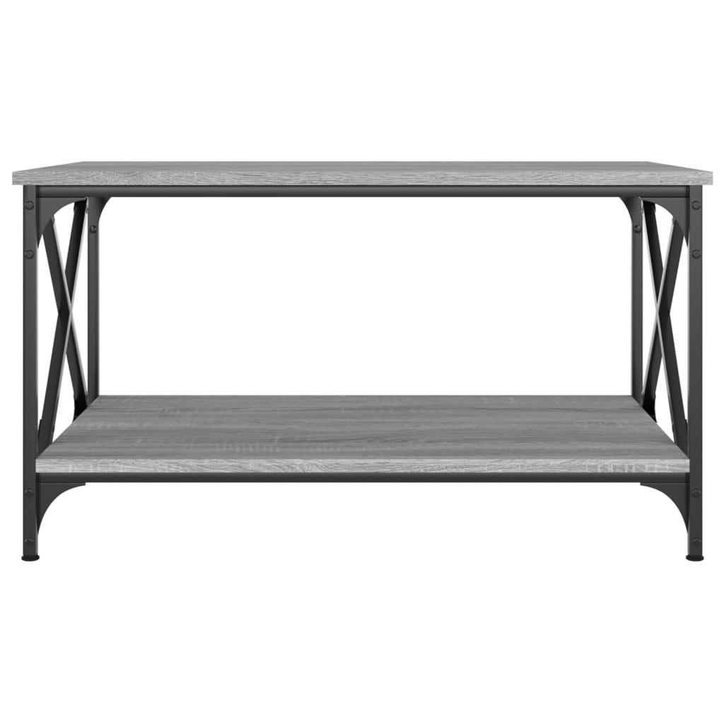 Mesa de centro 80x50x45 cm derivados madeira/ferro cinza sonoma