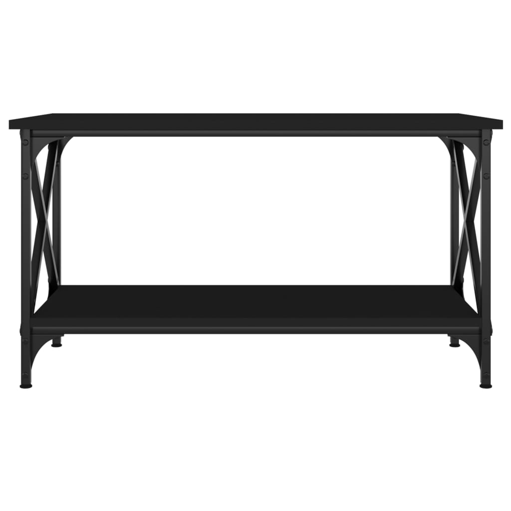 Mesa de centro 80x45x45 cm derivados de madeira/ferro preto