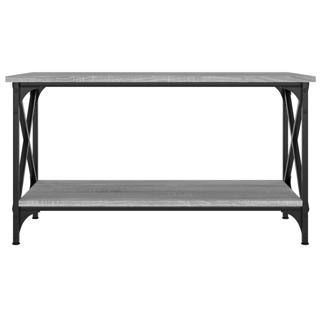 Mesa de centro 80x45x45cm derivados madeira/ferro cinza sonoma