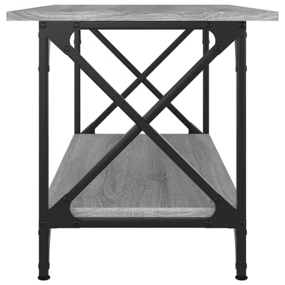 Mesa de centro 80x45x45cm derivados madeira/ferro cinza sonoma