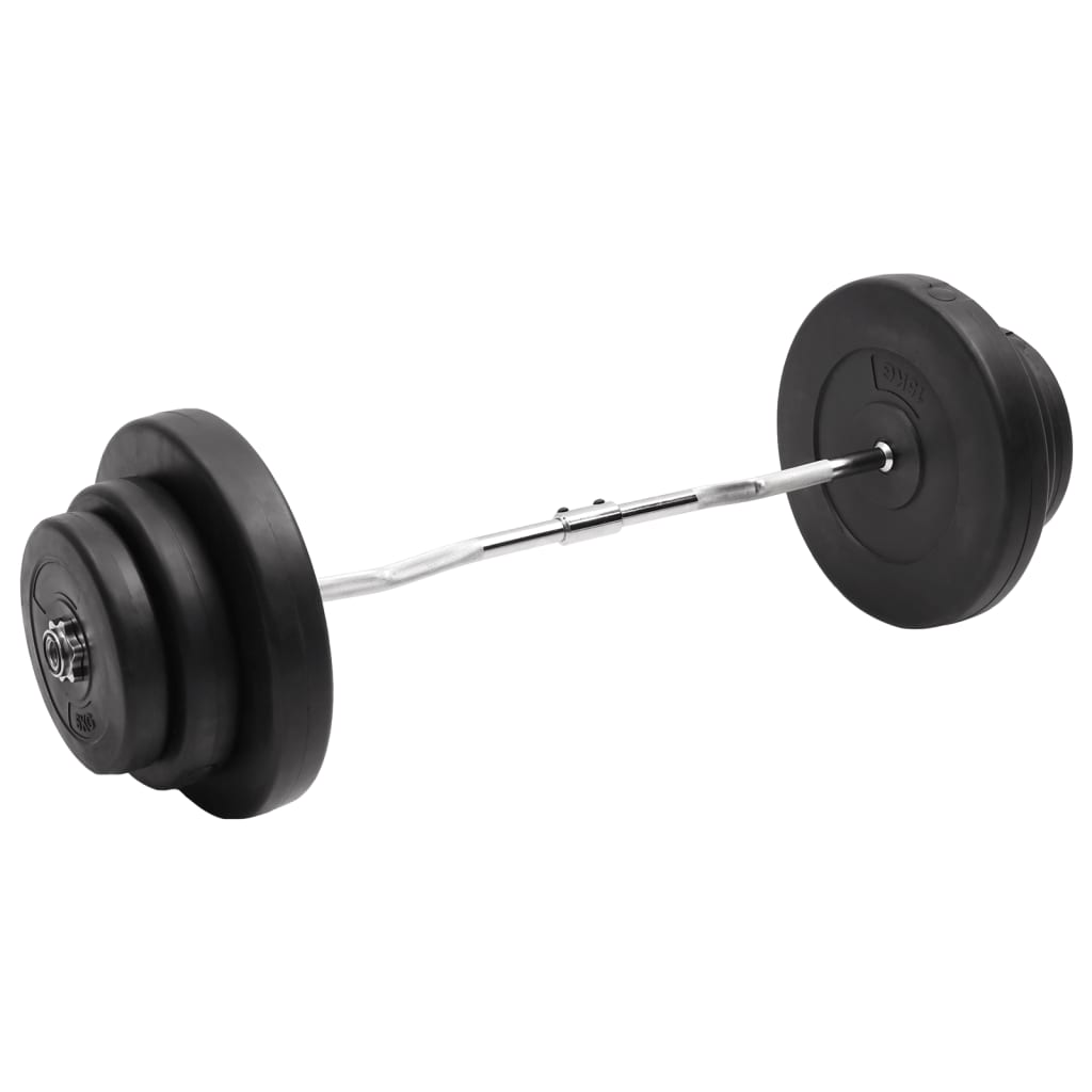 Barra curl com discos 60 kg