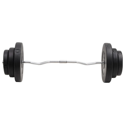 Barra curl com discos 60 kg