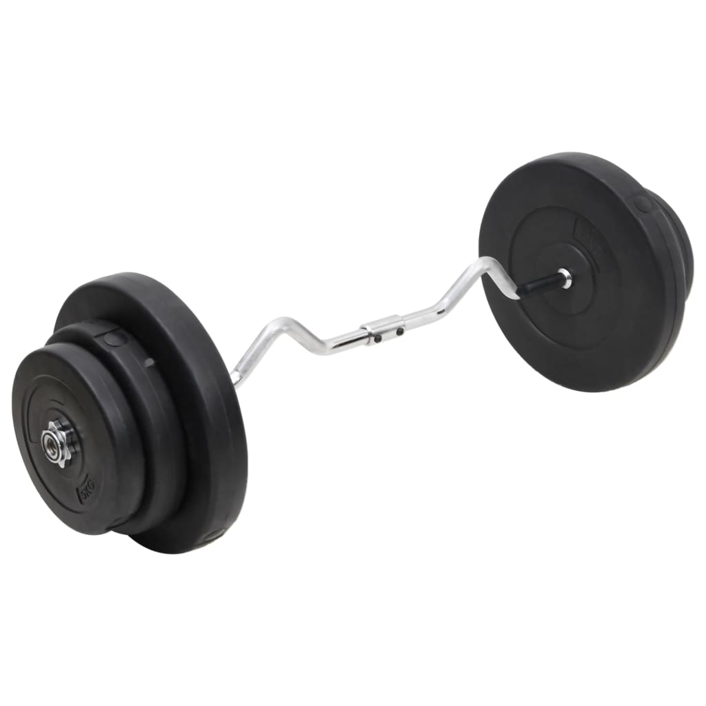 Barra curl com discos 60 kg