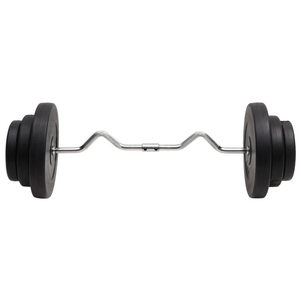 Barra curl com discos 60 kg