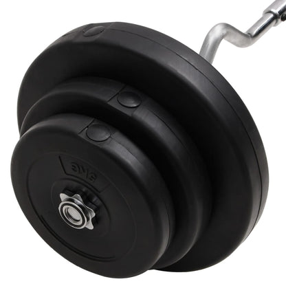 Barra curl com discos 60 kg