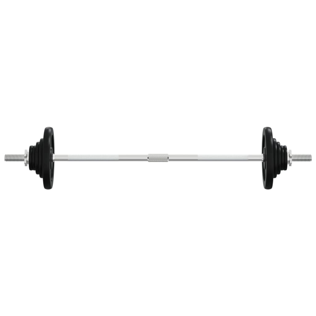 Barra com discos 90 kg ferro fundido