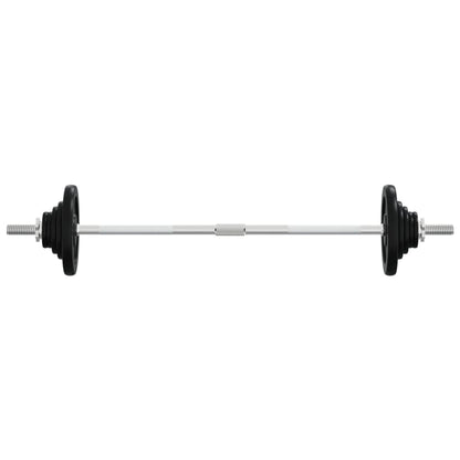 Barra com discos 90 kg ferro fundido