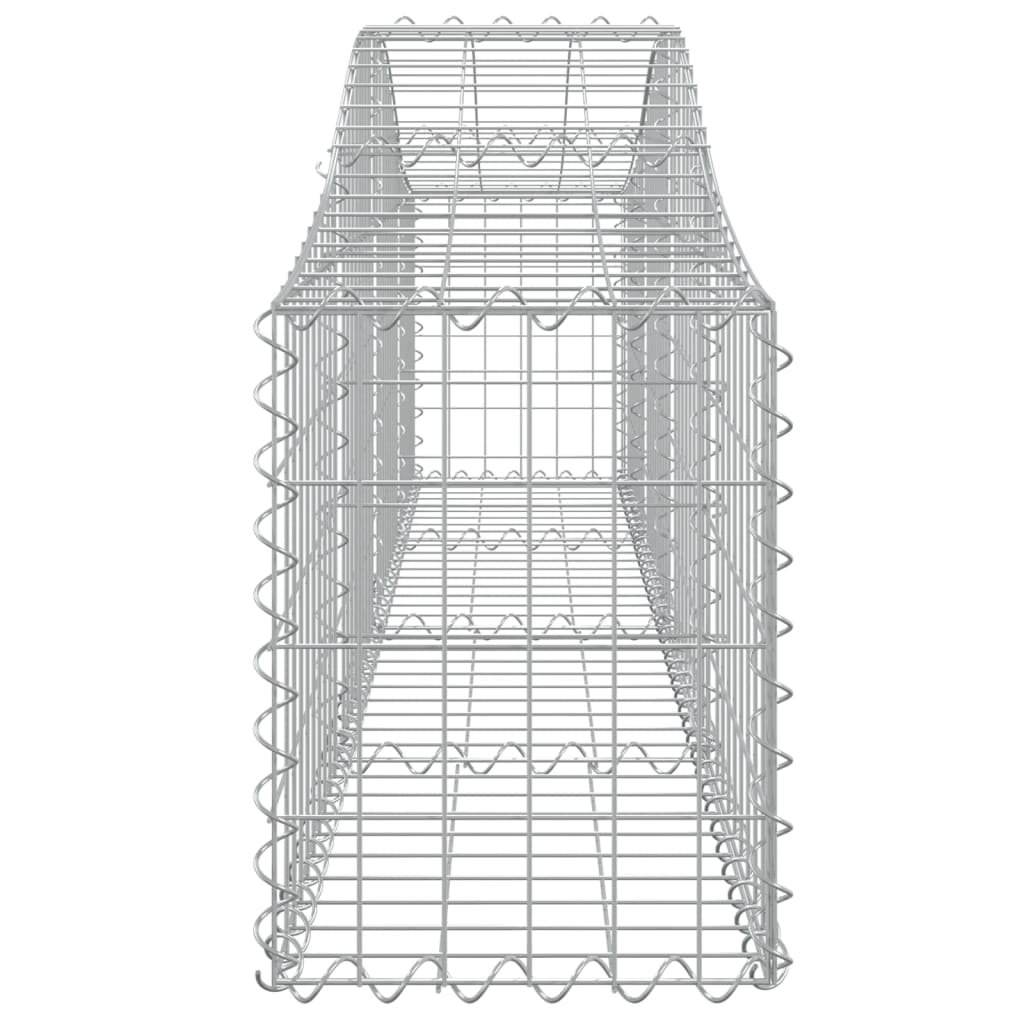 Cestos gabião arqueados 2 pcs 200x30x40/60 cm ferro galvanizado