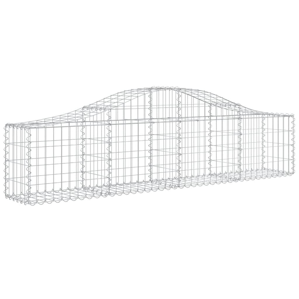 Cestos gabião arqueados 18pcs 200x30x40/60 cm ferro galvanizado