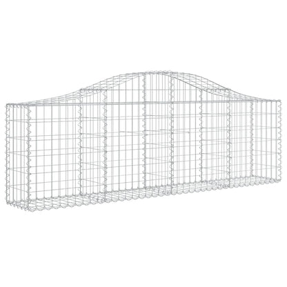 Cestos gabião arqueados 2 pcs 200x30x60/80 cm ferro galvanizado