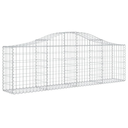 Cestos gabião arqueados 8 pcs 200x30x60/80 cm ferro galvanizado