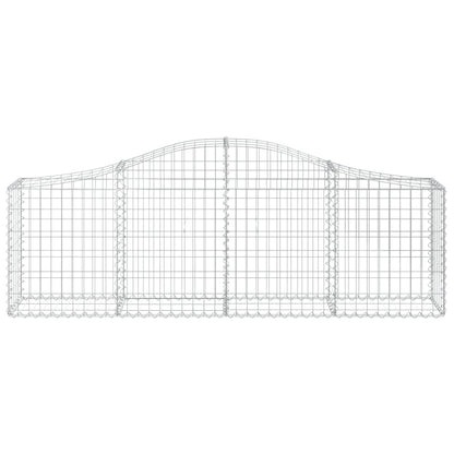 Cestos gabião arqueados 8 pcs 200x30x60/80 cm ferro galvanizado