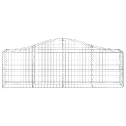 Cestos gabião arqueados 9 pcs 200x30x60/80 cm ferro galvanizado