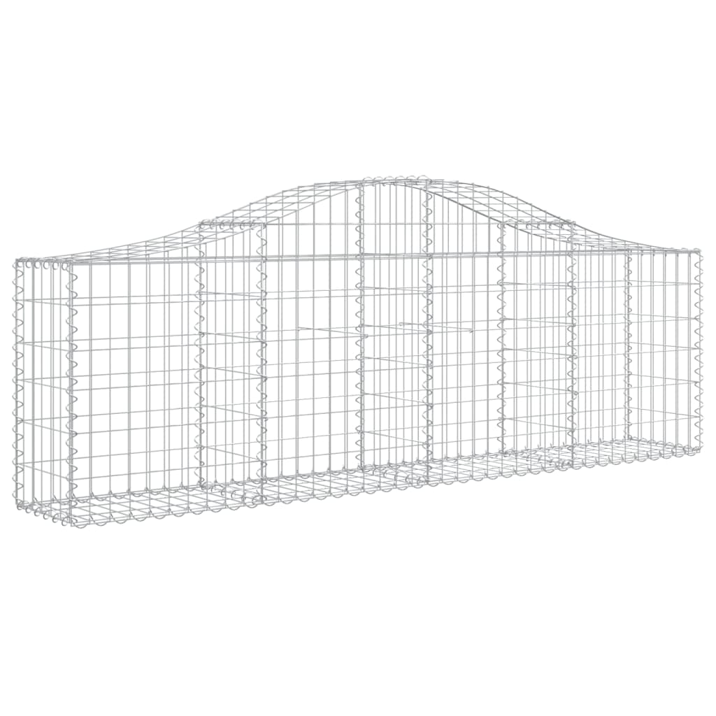 Cestos gabião arqueados 10pcs 200x30x60/80 cm ferro galvanizado