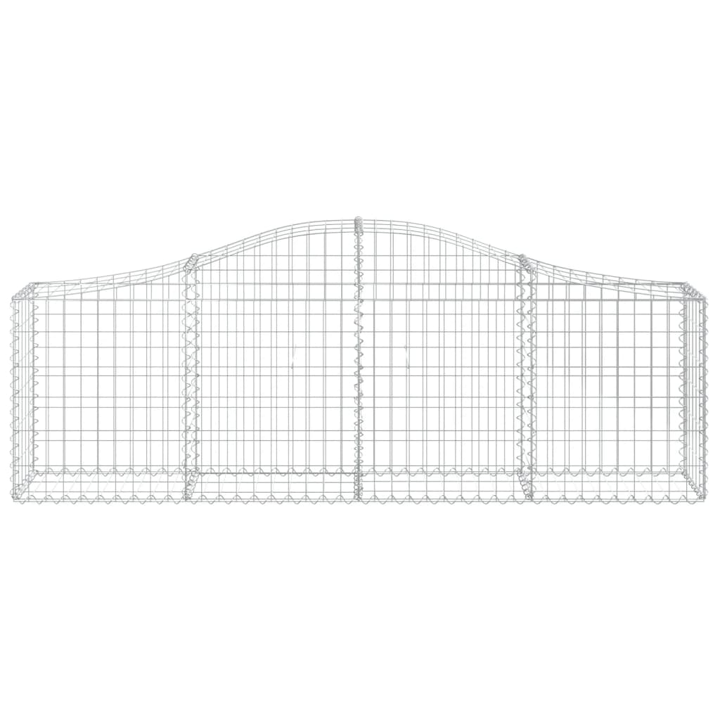 Cestos gabião arqueados 13pcs 200x30x60/80 cm ferro galvanizado