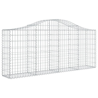 Cestos gabião arqueados 3 pcs 200x30x80/100cm ferro galvanizado