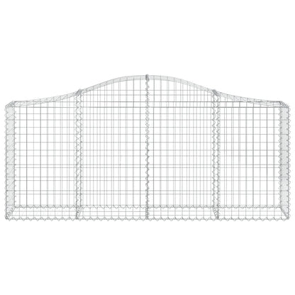 Cestos gabião arqueados 6 pcs 200x30x80/100cm ferro galvanizado