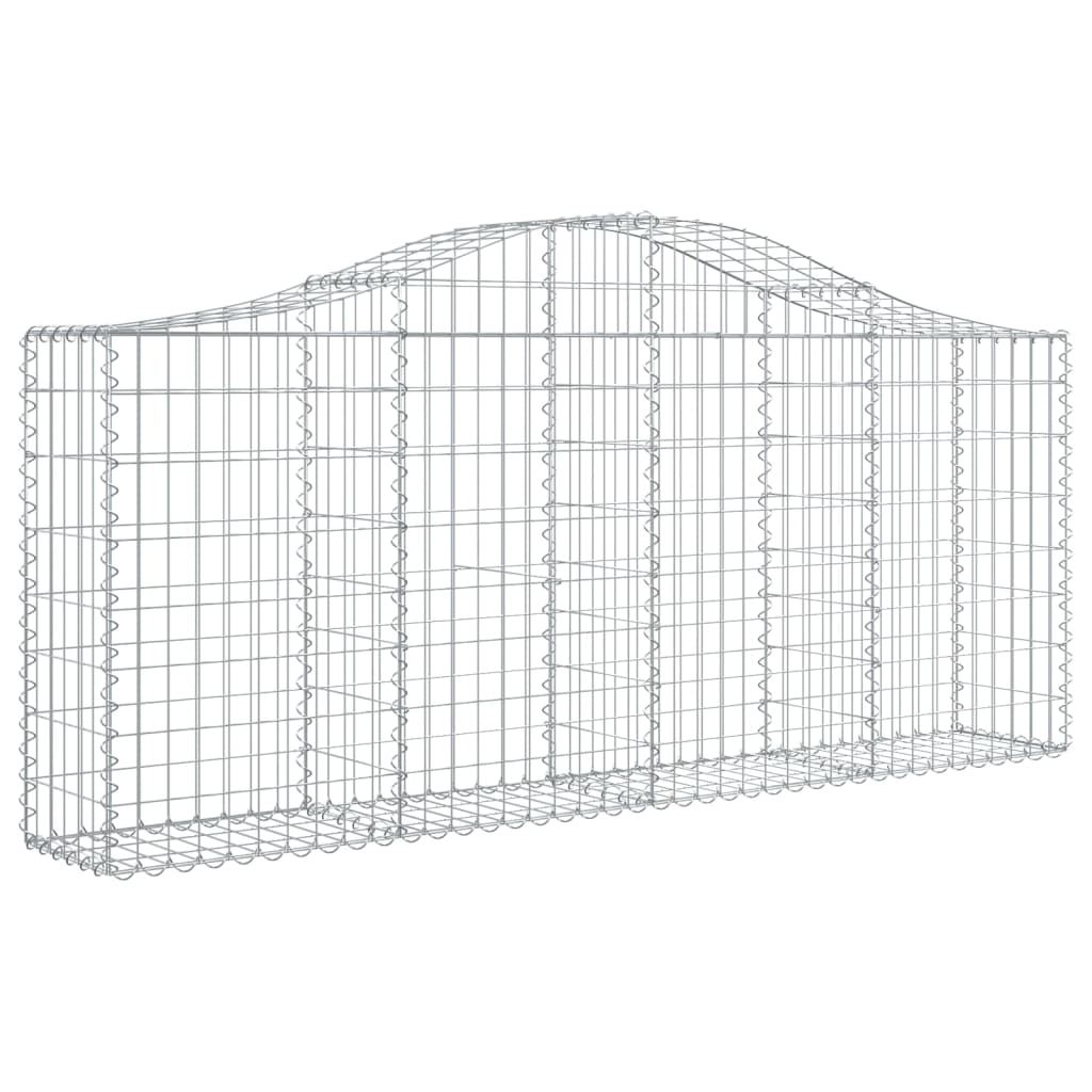 Cestos gabião arqueados 11pcs 200x30x80/100cm ferro galvanizado